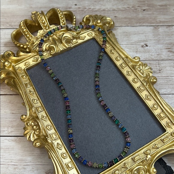Multicolor crystal Beaded Necklace - Picture 5 of 7
